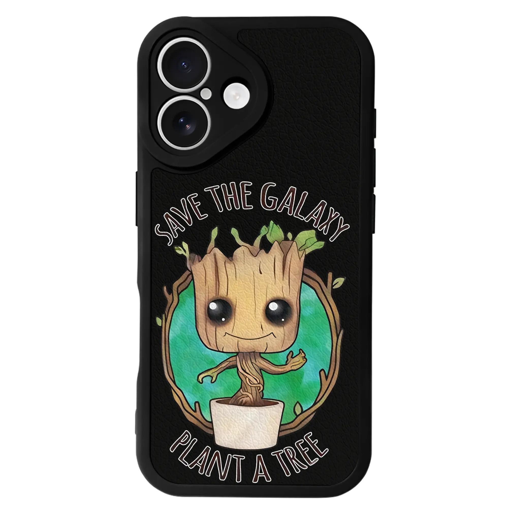 アベンジャーズ (Avenjāzu) グッズ グルート（Groot） - IPhone 16シリーズ対応 ・ シリコンスマホケース ・ レザー調 ・ 高精度フィット ・ 耐衝撃 ・ ワイヤレス充電対応 ・ 精密カット